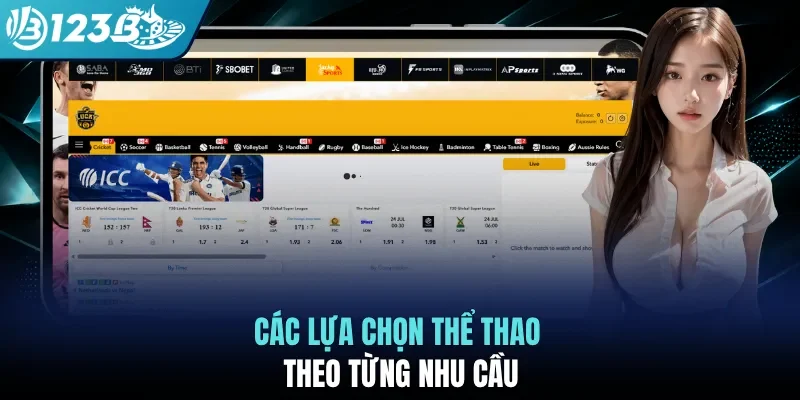 Các lựa chọn thể thao theo từng nhu cầu